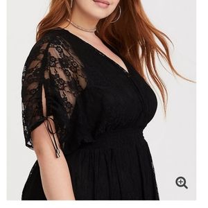 Torrid Special Occasion Black Lace Maxi Dress/Gown